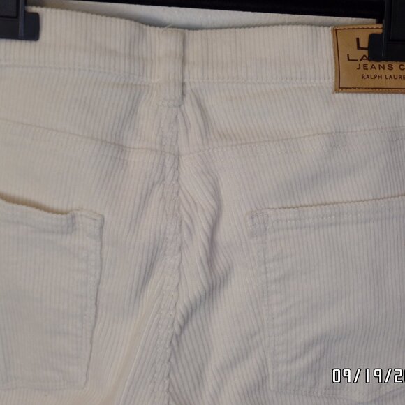 LRL Lauren Jeans Co Ralph Lauren Cream Corduroy Size 8 - Picture 15 of 15